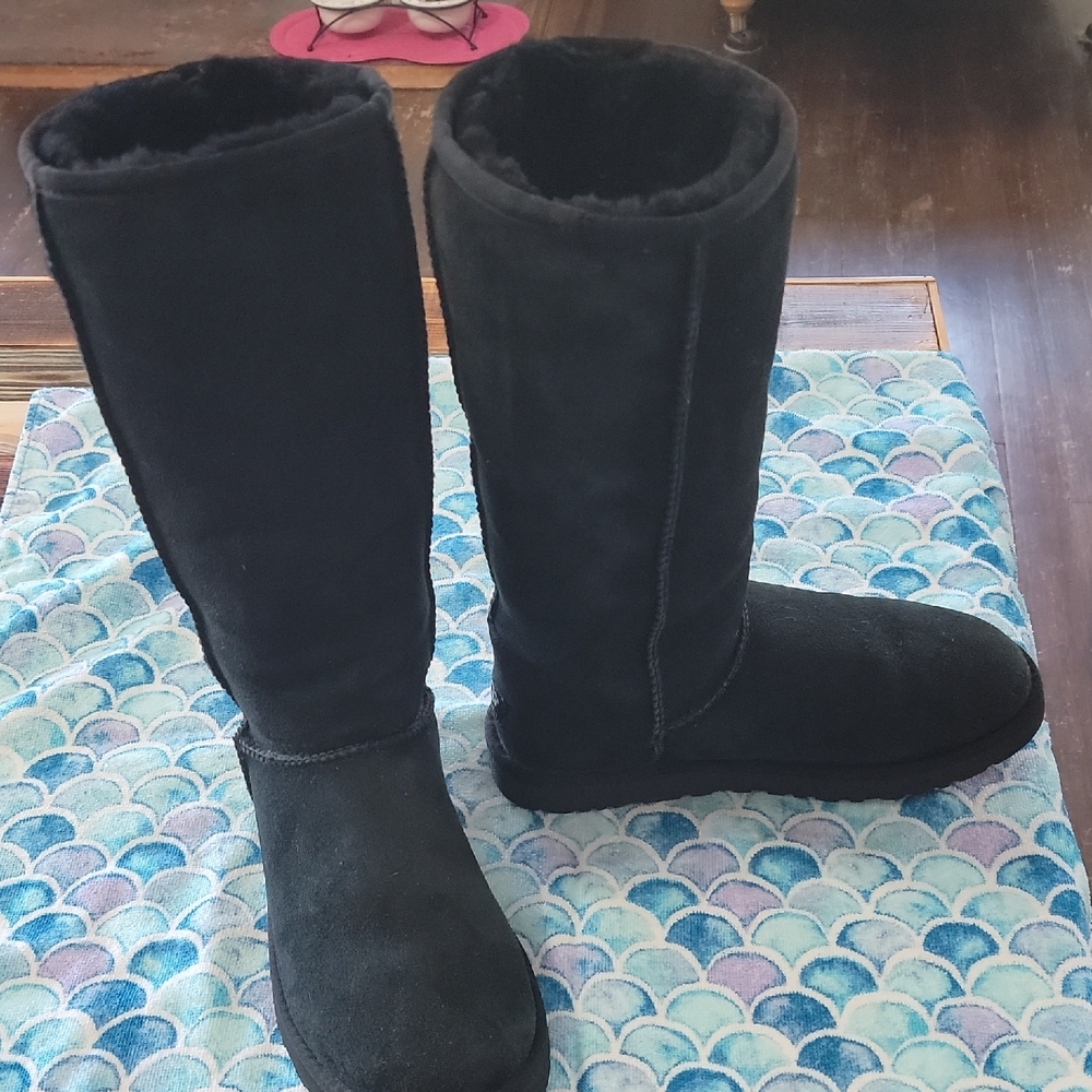 Womens UGG® Classic Tall II Boot - Black. Size 8